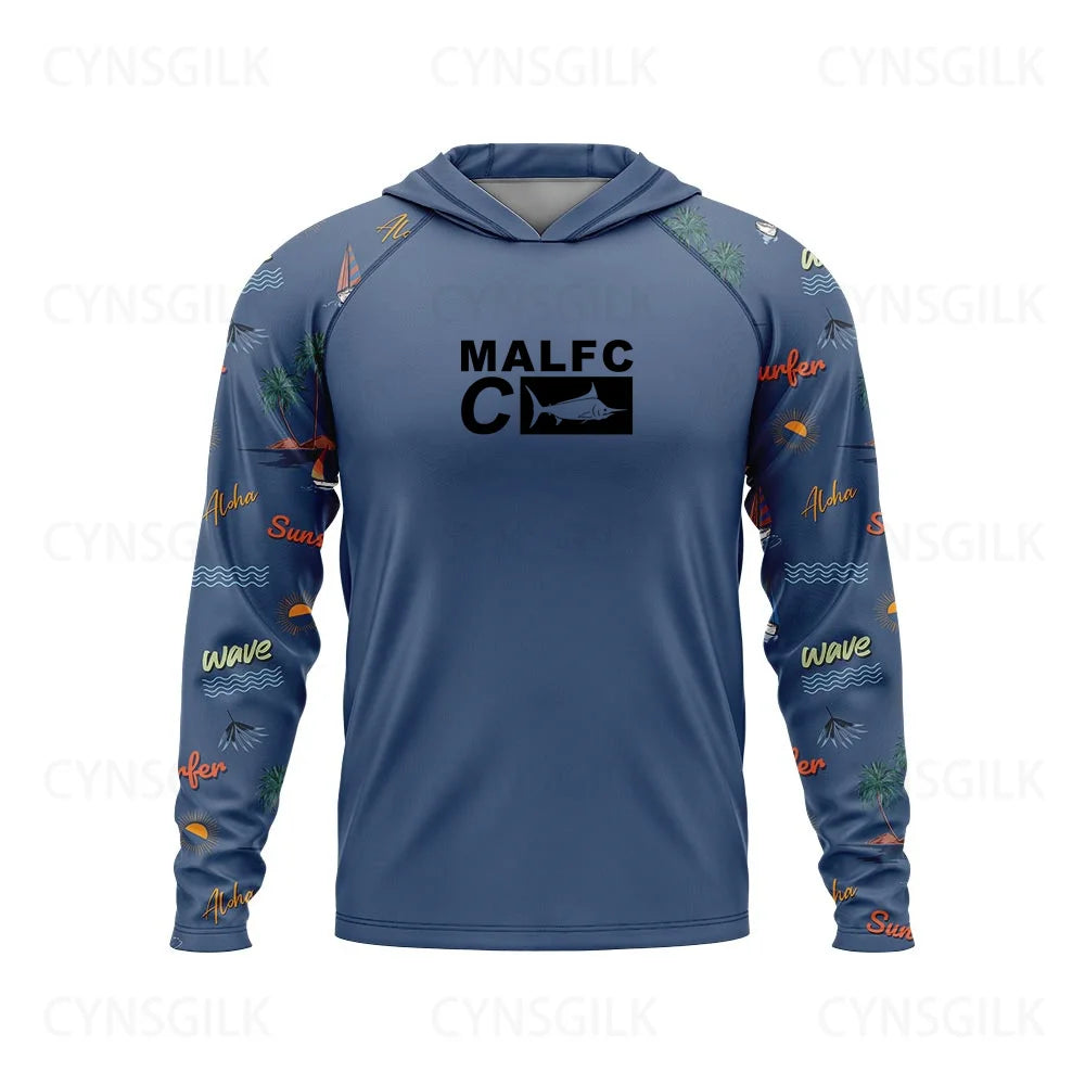New Men Hood Fishing Shirt long sleeve Fishing clothing fishing t shirt uv protection fishing shirt Fishing Apparel - Wild Frontier Gear LLC