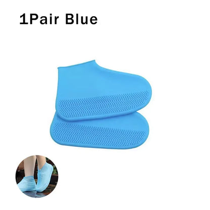 1Pair Waterproof Non-slip Silicone Shoe High Elastic Wear-resistant Men Rain Boots for Outdoor Rainy Day Reusable Shoe Cover - Wild Frontier Gear LLC