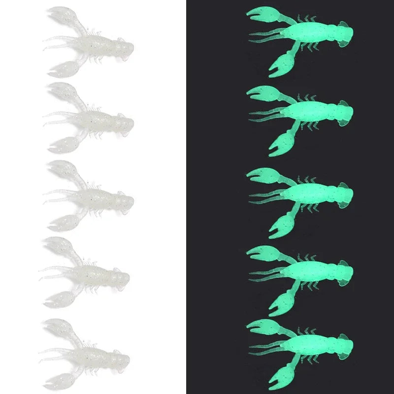 5/10/20pcs Lure Artificial Bait Shrimp Lobster Crayfish Worm Shad Eel Needfish Swimbait Jig Head Fishing Tackle Lure Accessories Wild Frontier Gear LLC