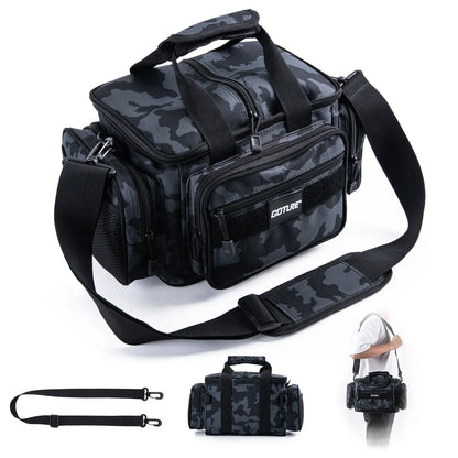 Goture Fishing Tackle Bags 38*23*19cm Shoulder Bag High capacity 600D Oxford cloth Outdoor Cycling Backpack Camping Picnic Bag
