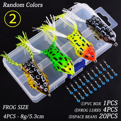 24PC 6g 8g 13g Lifelike Soft Small Jump Frog Engaging Bait Silicone Bait for Crap Fishing Lure Set Kit Gear Crankbait Tackle Box
