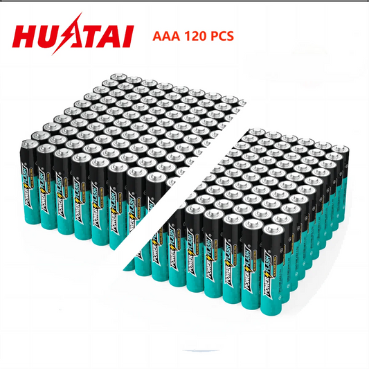 HUATAI PowerFlash AAA 120 pcs Alkaline Long-Lasting Batteries, triple A, LR03 High-performance Battery for Home, Work Wild Frontier Gear LLC