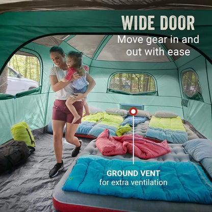 Coleman Skylodge 12-Person Tent with Screened Porch, Weatherproof Family Tent Includes Color-Coded Poles, Screened-in Porch Wild Frontier Gear LLC