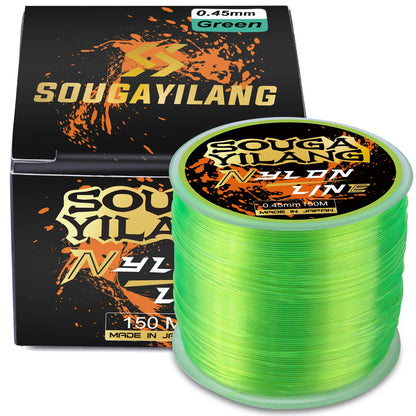 Sougayilang 5.2LB-31LB 150M Fishing Line Super Strong Transparent Nylon Fluorocarbon Fishing Multifilament Tackle