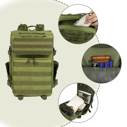 35L Hunting Rucksack Tactical Pack Backpack Waterproof Bug Out Bag Small Outdoor Hiking Camping Tactical Backpack Men's Travel