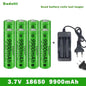 18650 Battery Rechargeable Battery 3.7V 18650 9800mAh Capacity Li-ion Rechargeable Battery For Flashlight Torch Battery+Charger Wild Frontier Gear LLC