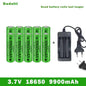 18650 Battery Rechargeable Battery 3.7V 18650 9800mAh Capacity Li-ion Rechargeable Battery For Flashlight Torch Battery+Charger Wild Frontier Gear LLC
