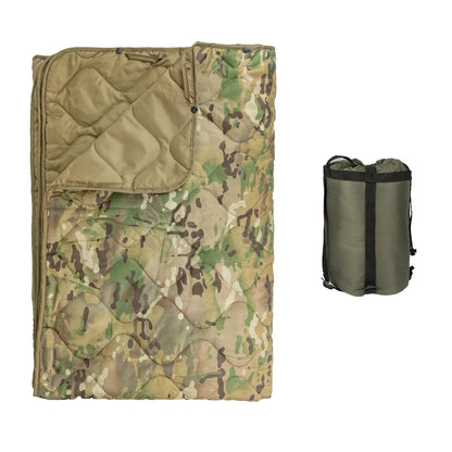 Vilead Maple Winter Warm Waterproof Quilt Wearable cape With Button Camo Woobie Blanket Waterproof Poncho Liner for Outdoor Camp Wild Frontier Gear LLC