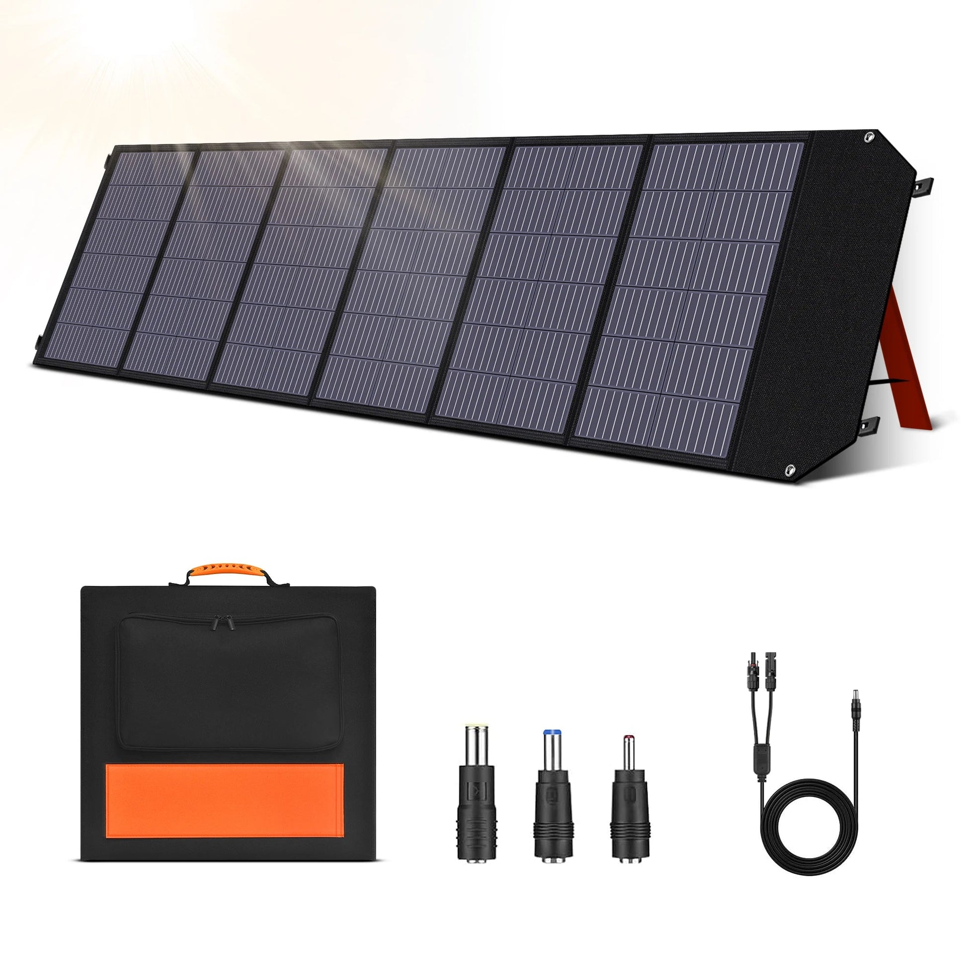 200W ETFE Flexible Foldable Solar Panel 100W Camping Portable Folding Solar Panel Kit High Efficience Travel&Phone&Boat&RV 20.5V Wild Frontier Gear LLC