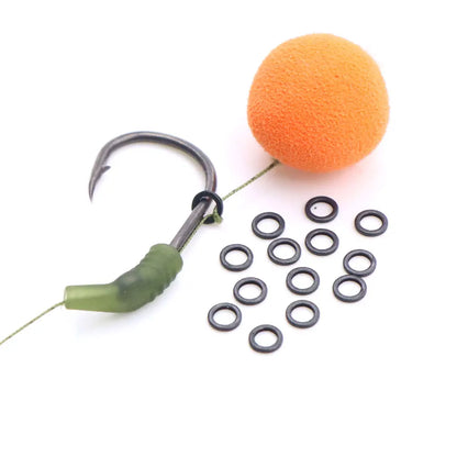 50pcs Carp Fishing Accessories Round Ring Swivels For Hair Chod Rig Pop up Bait Boilie Hook Swivels Connector Terminal Tackle