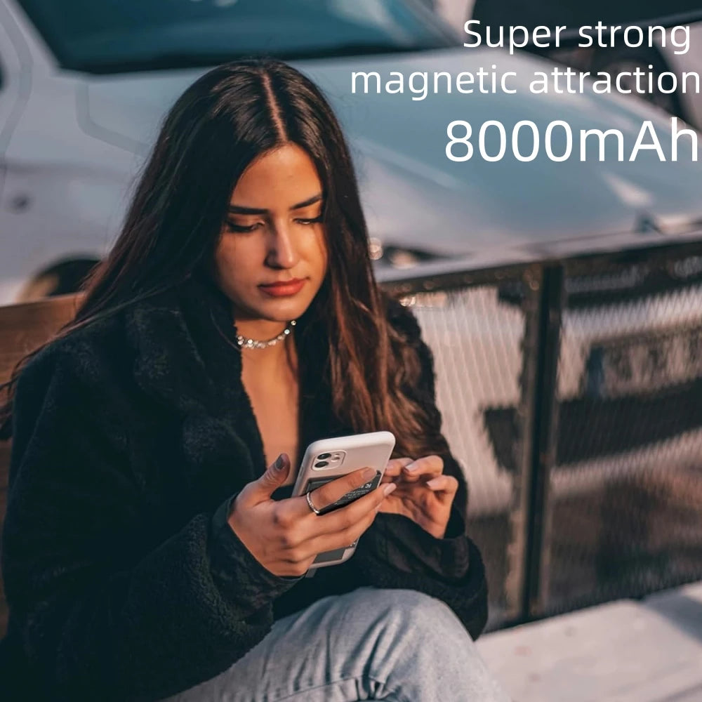 CHXDEV Magnetic 8000mAh PowerBank, Outdoor Portable Mini Power Banks Ultra Slim Charger, External Battery Pack, For iPhoneXIAOMI Wild Frontier Gear LLC