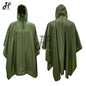 Outdoor Military Poncho 210T+PU Army War Tactical Raincoat Hunting Ghillie Suit Birdwatching Umbrella Rain Gear Home accessories