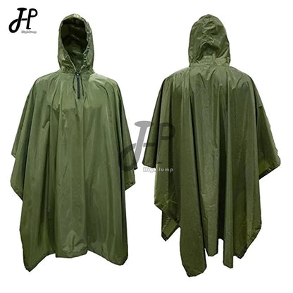 CP Military Poncho Rainwear 210T Nylon+PVC Waterproof Fabric Rainwear Camouflage War Game Hunting Airsoft Accessories Rain Coat