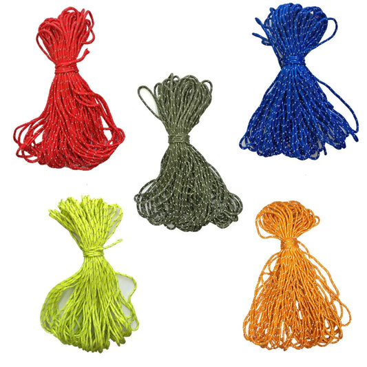 20m 2.5mm Reflective Paracord Tent Cord Rope for Camping - Wild Frontier Gear LLC