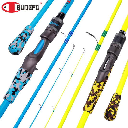BUDEFO MULTI-SECTION Carbon Baitcasting Fishing Rod - Travel-Friendly 1.8m, 2.1m, 2.4m Lure Rods - Wild Frontier Gear LLC