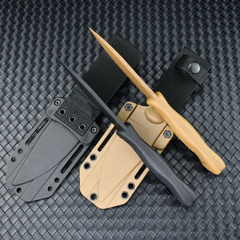 2024 Style Outdoor Knife KB-19 High Hardness Sharp Straight Knives D2 Blade Wilderness Survival Pocket Knives With Scabbard