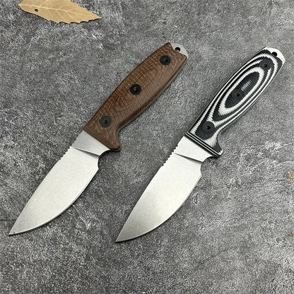 Straight Knife Blade S35VN Steel with A Stone-washed Edge G10 Outdoor Camping Hunting Hiking Survival Portable Multitools Knives