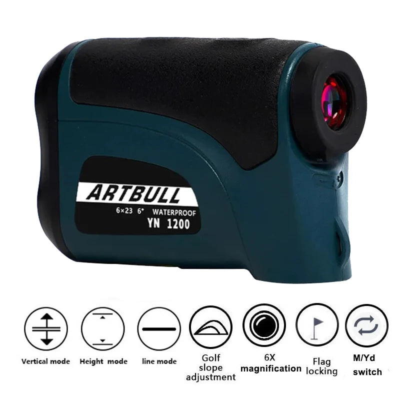 Laser Rangefinder Hunting Outdoor 1200M 650M Golf Range Finder with Flag-Lock Slope Adjusted Distance Meter Monoculars