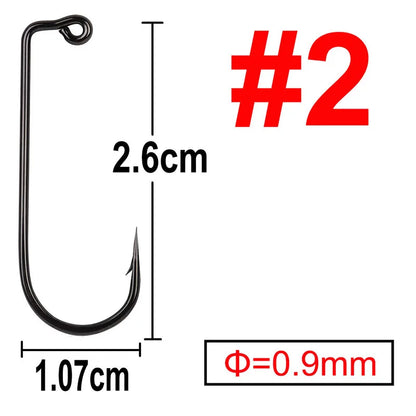 500 pcs 90 Degree Jig Fly Tying Strong Wire Saltwater Freshwater Fish Hook Aberdeen jig fishing size 6 4 2 1 1/0 to 4/0#