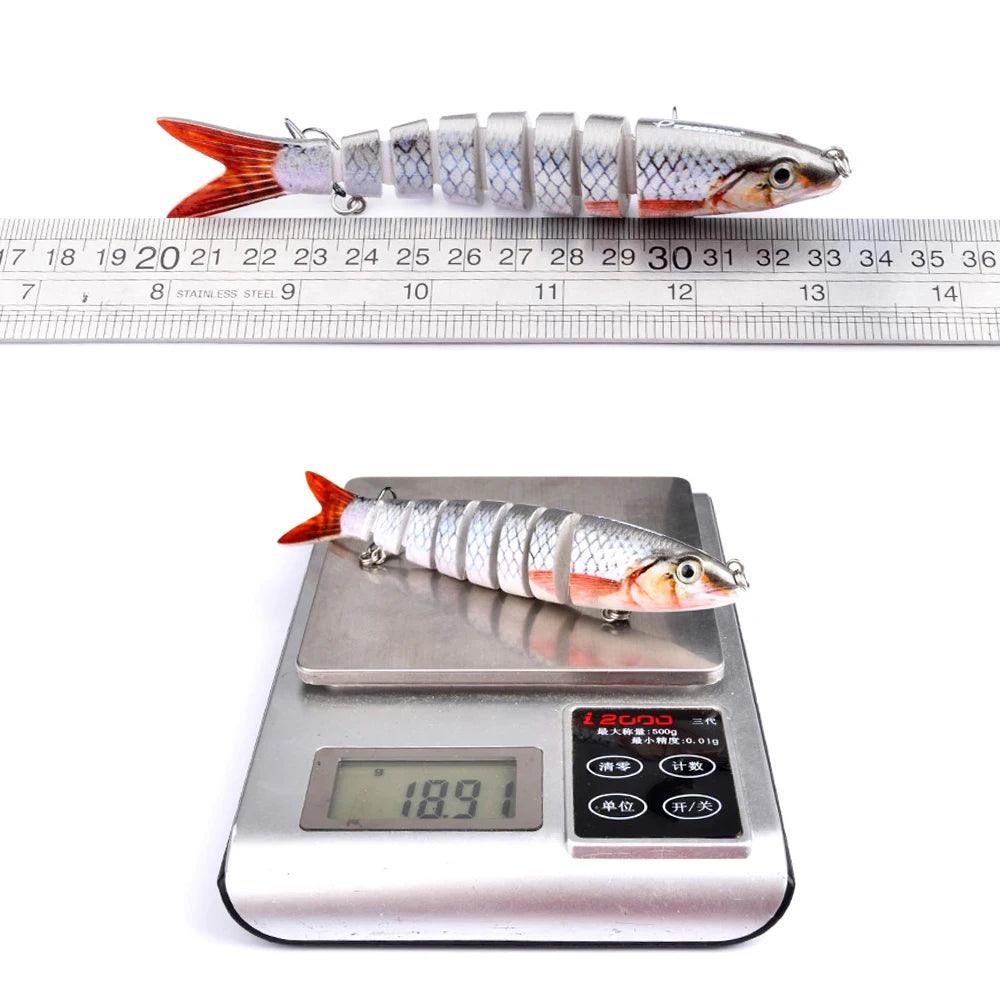 8-Segment Jointed Crankbait Fishing Lures - 10/14cm Sinking Swimbait with Realistic 3D Eyes and Lifelike Motion - Wild Frontier Gear LLC