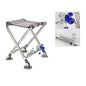 Adult Mini Fishing Chair Seating Foldable Outdoor Stainless Steel All-terain Light Weight  Legs Adjustable Portable Fishing Gear - Wild Frontier Gear LLC