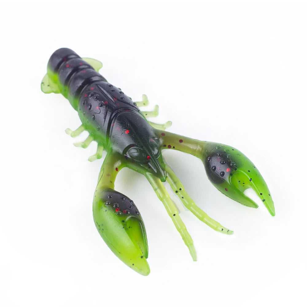 Hanlin Floating 65mm 4g Crawfish Larvae Soft Silicone Bait Jigs Wobbler Worms Fishing Lures Artificial Swimbait Bass Pike Tackle Wild Frontier Gear LLC