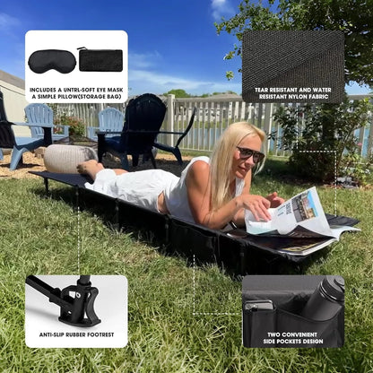 Camping Cot Compact Folding Cot Bed for Outdoor Backpacking Camping Cot Bed Wild Frontier Gear LLC