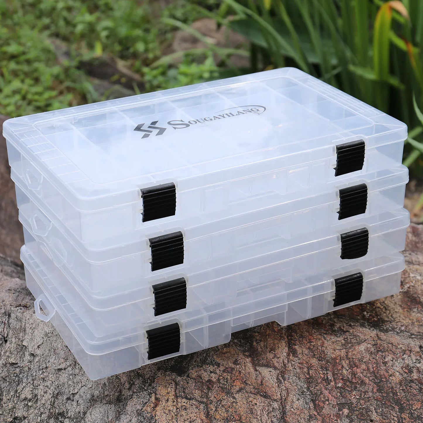 Sougayilang Lure Case Plastic Fishing Bait Jig Lure Fishing Hooks Storage Box High Strength Fishing Tackle Accessory Boxes