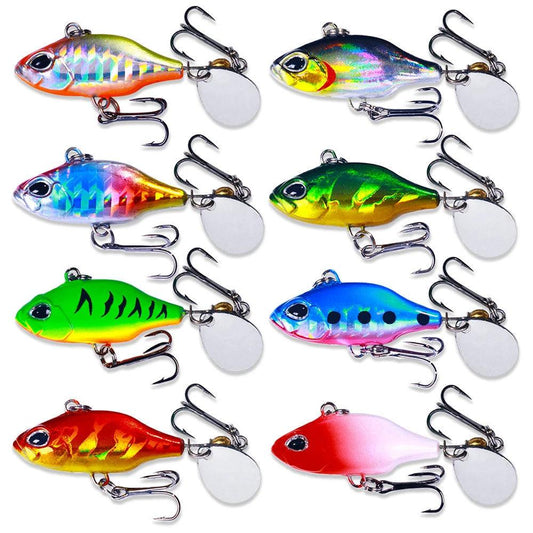 VIB Vibration Spinner Spoon Fishing Lure 5.2cm 8.8g Jigs for Trout and Winter Fishing Tackle - Wild Frontier Gear LLC