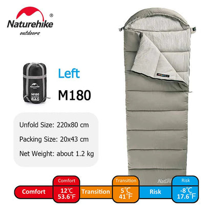 Naturehike Sleeping Bag M180 Lightweight Sleeping Bag M300 Double Camping Sleeping Bag M400 Machine Washable Winter Sleeping Bag Wild Frontier Gear LLC