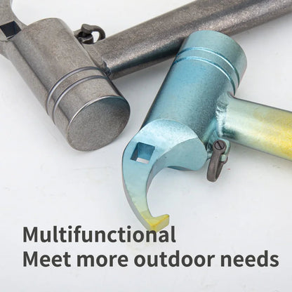 TiTo Camping Tool Hammer Rainbow Color Titanium Alloy Outdoor Tent Pegs Stake Mallet with Stake Puller Mountaineering Hiking Wild Frontier Gear LLC