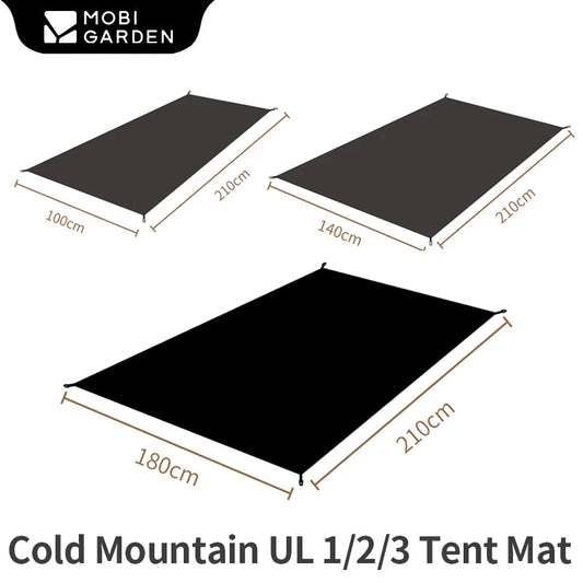 MOBI GARDEN Cold Mountain UL Tent Mat Camping Accessories Ultralight 1/2/3 Person Hiking Ground Cloth Storage Waterproof Pad Wild Frontier Gear LLC