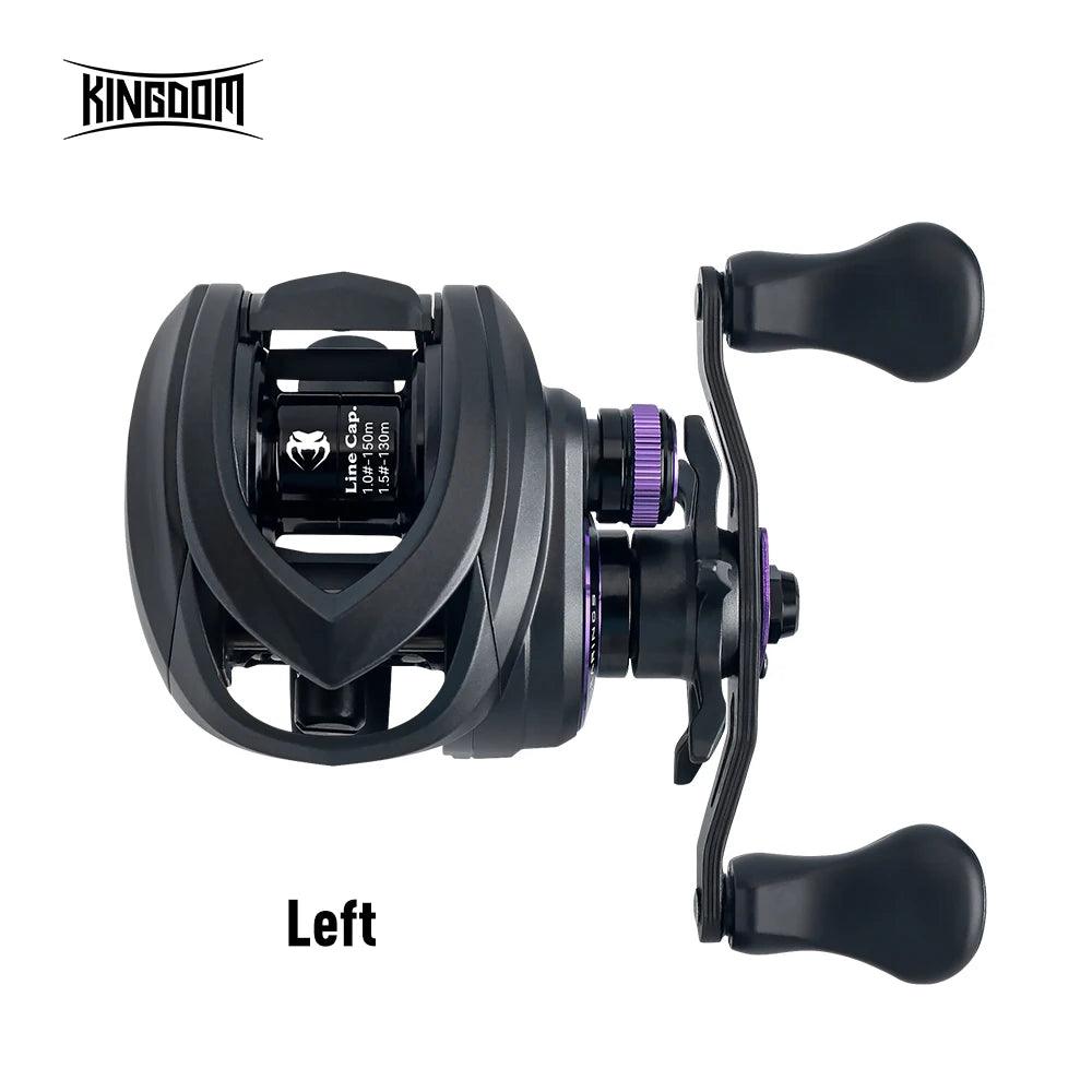 Ultra-Lightweight Kingdom Micro Pro Baitcasting Fishing Reel - 138g, 7.6:1 Gear Ratio, 4.6kg Max Drag, Carbon Construction - Wild Frontier Gear LLC