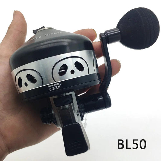 Octopus Hunter BL50 Spincast Fishing Reel with 110M Red 5# 8-Strand PE Line - High Performance 6+1BB Metal Coil for Lake and River Fishing - Wild Frontier Gear LLC