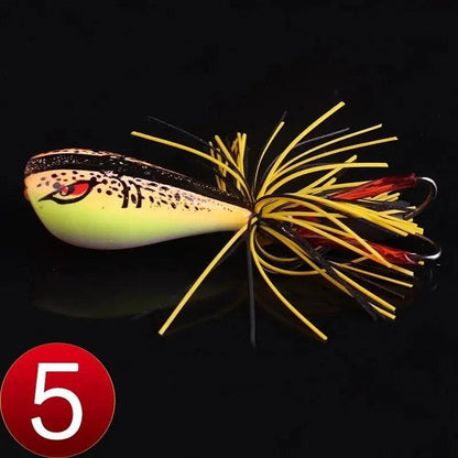 FLYSAND Floating Frog Fishing Lures 9g - Weedless Design with Double Sharp Hooks for Predator Fish - Wild Frontier Gear LLC