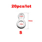 10-50Pcs Stainless Steel Fishing Solid Ring Sea Fishing Lures Connectors Jigging Ring Swivels Fishing Snap Accessory Tackle Tool