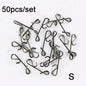 50 pcs Minfishing Fishing Snap Stainless Steel Knotless Connectors Fishing Line Wire Connector Fishing Pin for Carp Fishing