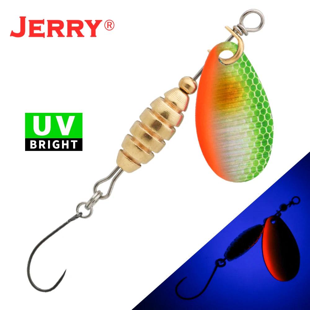 Jerry Spear Ultra-Lightweight Brass Spinnerbait Lures for Perch, Trout, and Bass Fishing - Wild Frontier Gear LLC