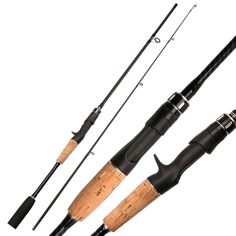 1.8M 1.65M Fishing Rod Carbon Fiber Spinning Casting Lure Pole Bait WT 8-25G Line WT 8-15LB Hard Fast Bass Fishing Rods - Wild Frontier Gear LLC