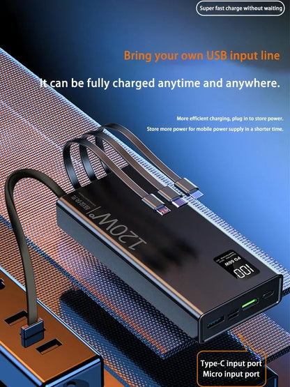 Xiaomi 50000mAh High Capacity Power Bank 4 in 1 120W Fast Charging Powerbank Portable Battery Charger For iPhone Samsung Huawei Wild Frontier Gear LLC