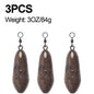 3Pcs Drop shot Carp Fishing weight Carp sinker with swivel for Catfish Surf Trolling jig lure fishing Tackle  2/2.5/3/3.5/4OZ