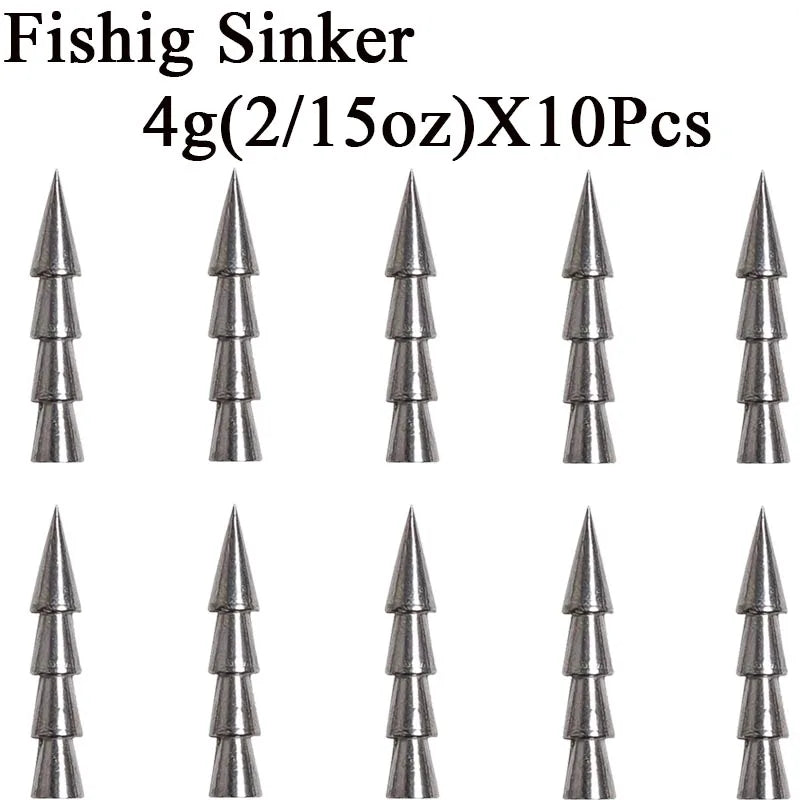 10pcs/lot Fishing Insert Weight 0.5g 1g 1.5g 2g 3.2g 4g Weight Sinker Fishing Soft Bait Fishing Accessories Wild Frontier Gear LLC