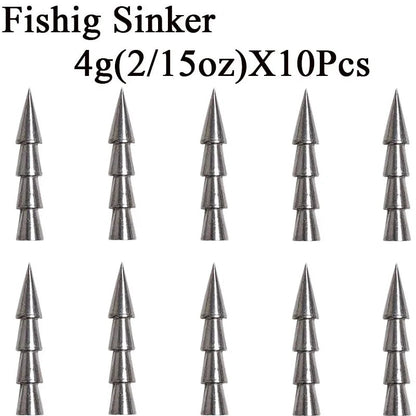 10pcs/lot Fishing Insert Weight 0.5g 1g 1.5g 2g 3.2g 4g Weight Sinker Fishing Soft Bait Fishing Accessories Wild Frontier Gear LLC