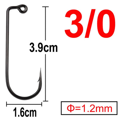 500 pcs 90 Degree Jig Fly Tying Strong Wire Saltwater Freshwater Fish Hook Aberdeen jig fishing size 6 4 2 1 1/0 to 4/0#