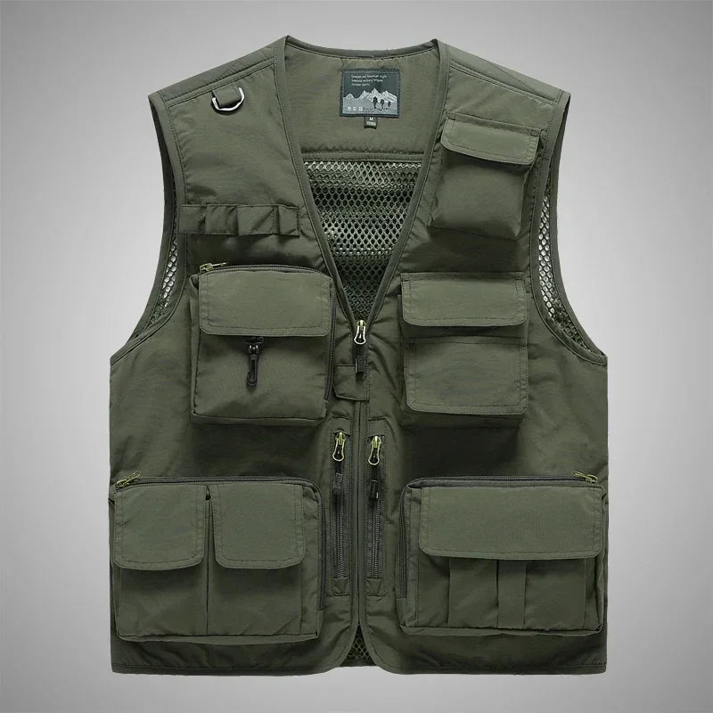 7XL 14 Pockets Summer New Men US Tactical Hiking Fishing Vest Man Photographer Waistcoat Mesh Cargo Sleeveless Jacket Tool Vest - Wild Frontier Gear LLC