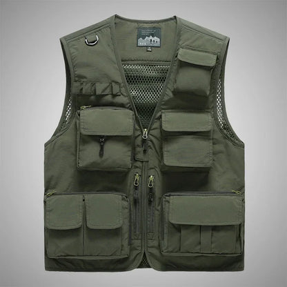 7XL 14 Pockets Summer New Men US Tactical Hiking Fishing Vest Man Photographer Waistcoat Mesh Cargo Sleeveless Jacket Tool Vest - Wild Frontier Gear LLC