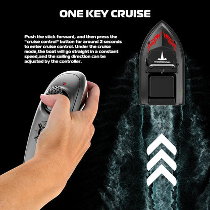VWVIVIDWORLD Brand,500M Remote Control,RC Fishing Bait Boat,2KG Loaded,Fixed Speed Cruise,Waterproof,High Speed,4 Night Light