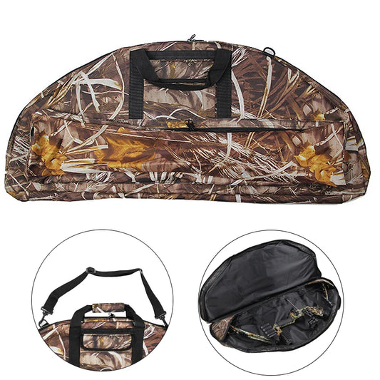 37" Camo Archery Bow and Arrow Case Soft Bow Case Recurve Compound Bow Carry Bag Holder for Outdoor Hunting Shooting Practice - Wild Frontier Gear LLC