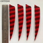 24 Pcs ONTFIHS 4Inch Fletching Arrow Striped Shield Cut Turkey Feather Archery DIY Hunting Accessories - Wild Frontier Gear LLC