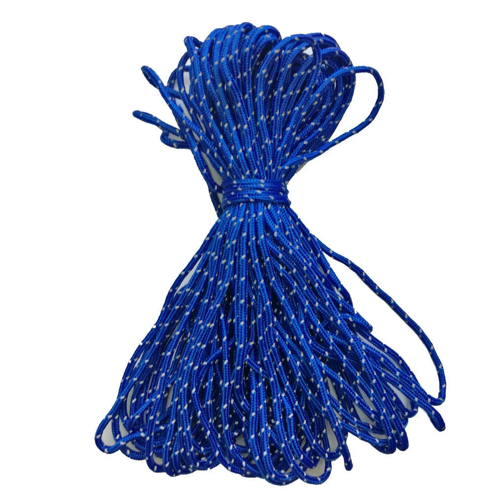20m 2.5mm Reflective Paracord Tent Cord Rope for Camping - Wild Frontier Gear LLC